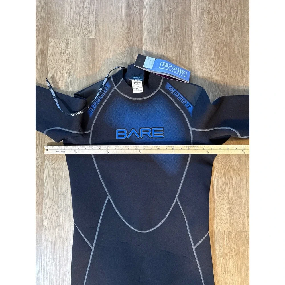 Bare Wetsuit Mens 2XL Blue New 3/2mm Sport Full Scuba Diving Surfing SC1180071